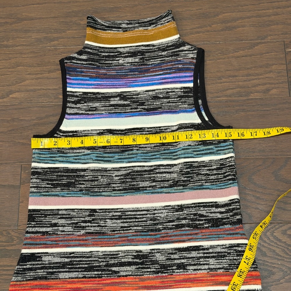 Anthropologie Mauve Space Dyed Sleeveless Mock Neck Knit Tunic Top XS Petite - Picture 6 of 11
